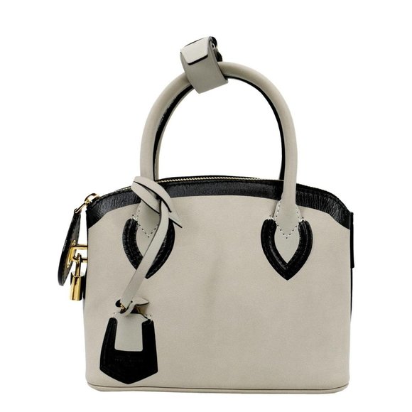 LOUIS VUITTON  Lockit Cuir Obsession Leather Satchel Bag Grey - Picture 1 of 12